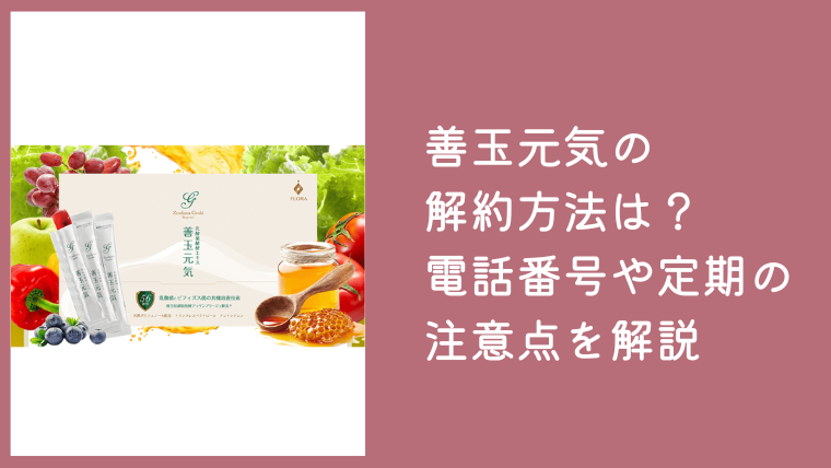 善玉元気の解約方法は？電話番号や定期コース3回縛りの注意点を解説